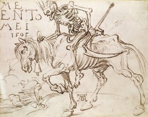 Death Riding, 1505 (kağıt üzerinde kömür) by Albrecht Dürer